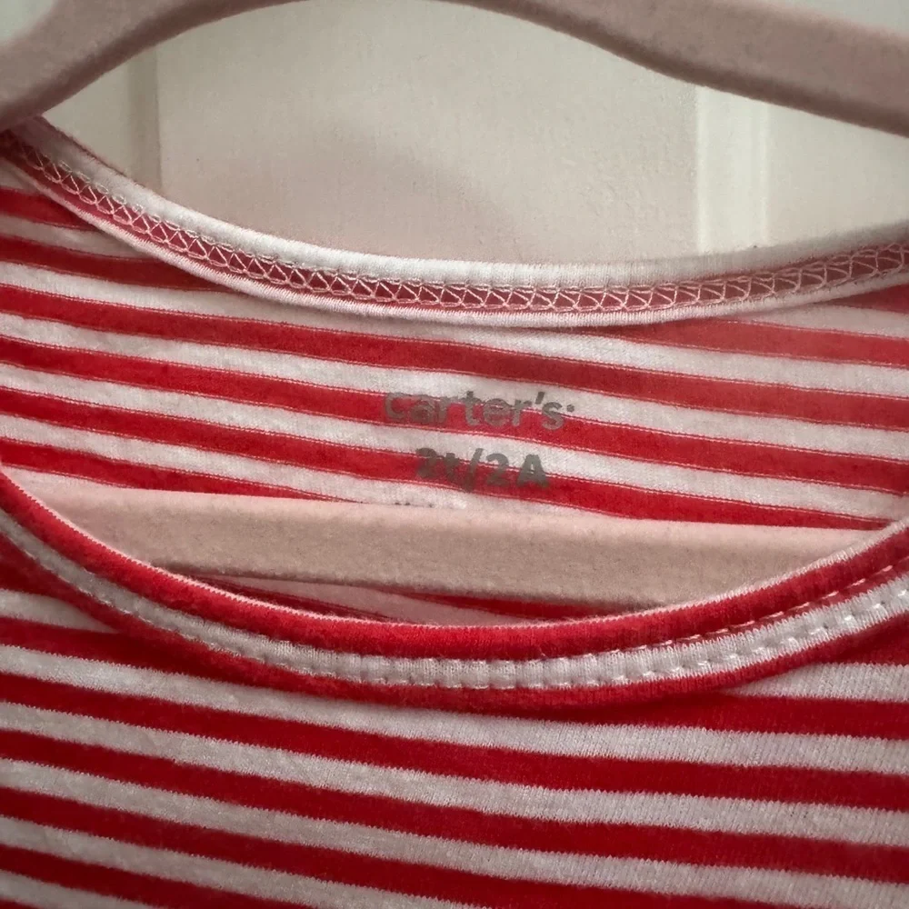 Carter’s 2T Girls Red, White and Blue Long Sleeve Dress